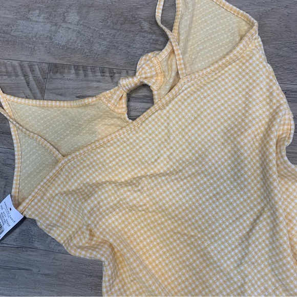American Eagle Soft Gingham Check Bow Front Bodysuit - Picture 10 of 10